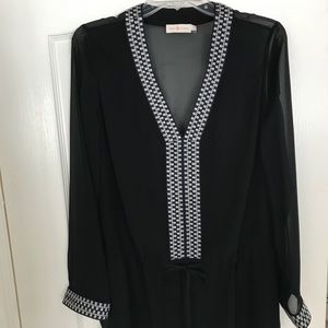Tory Burch Black Sheer Tunic 8